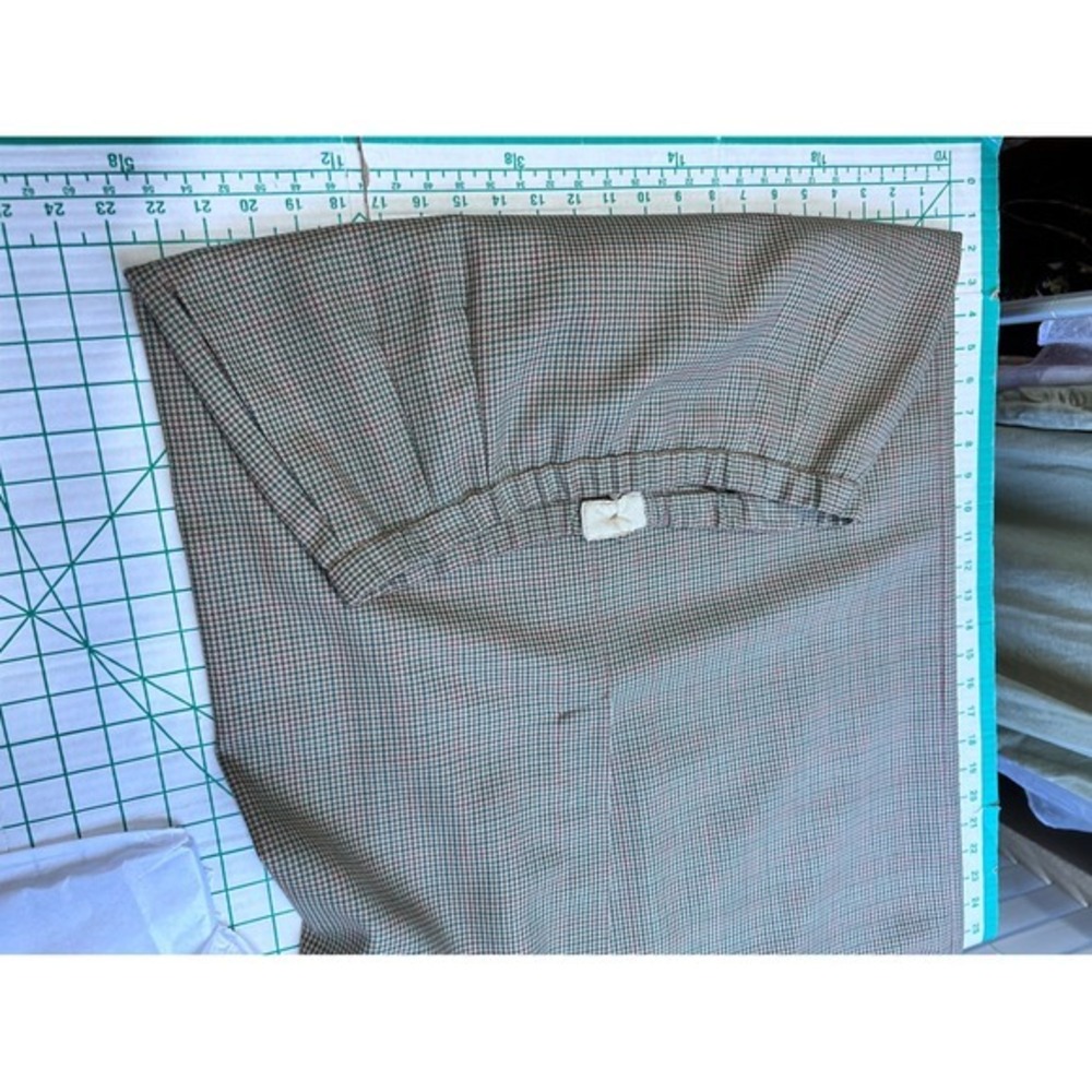 Pendleton 14 Vintage Wool Maxi Skirt Brown Houndstooth Plaid Dark Academia USA - Picture 7 of 12